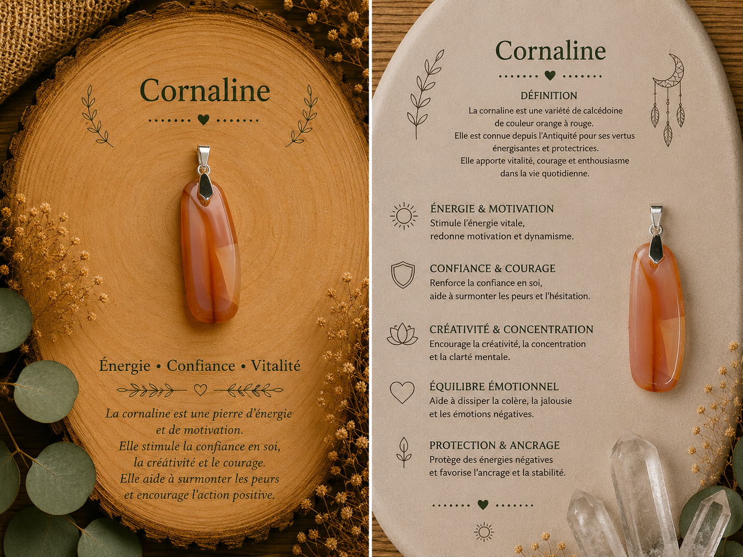 Pendentif "Cornaline"