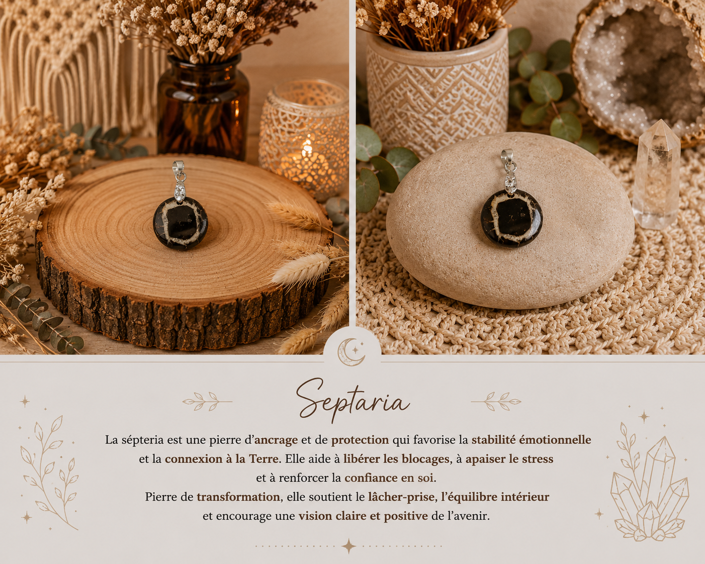 Pendentif "Septaria"