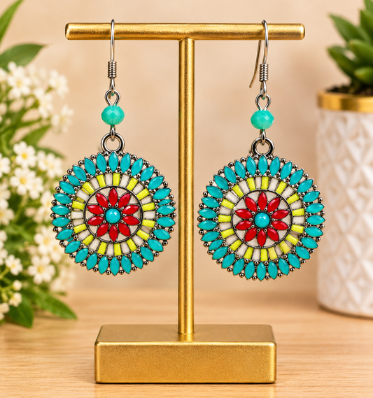 Boucles d'oreilles "perles Amazonite"