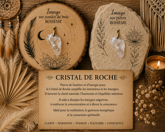 Pendentif "Cristal de roche" Amplificateur