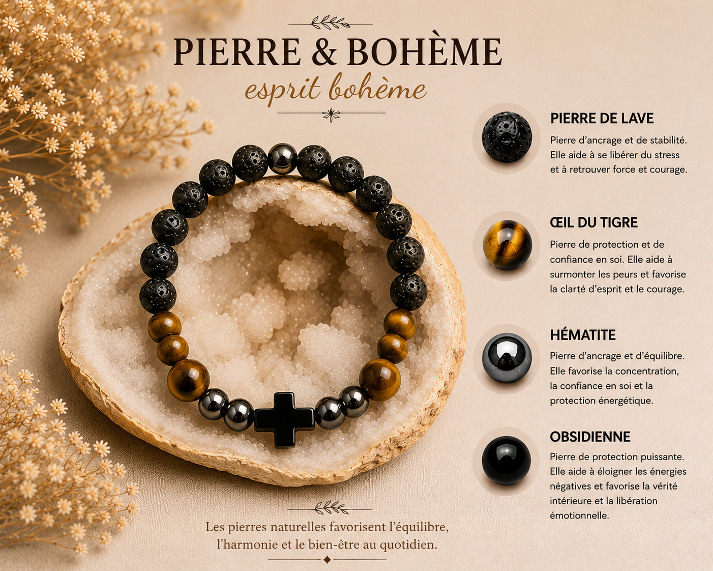 Bracelet "la croix de protection"