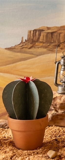 Origami "Cactus vert foncé"