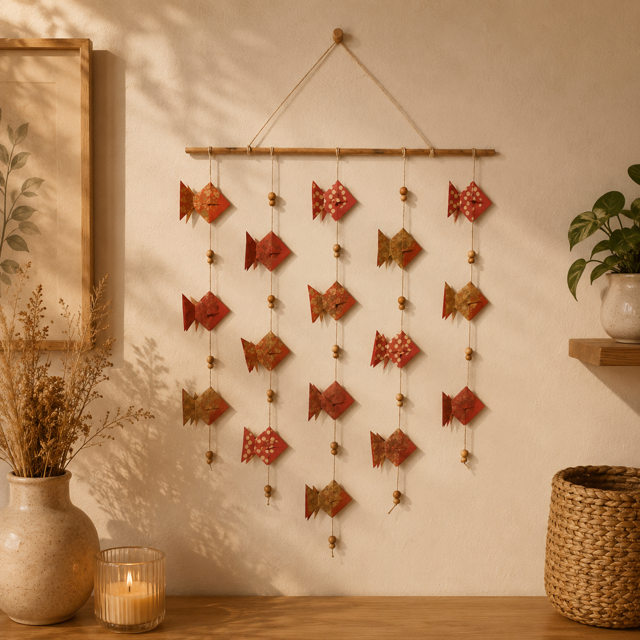 Origami " les Poissons Rouges"