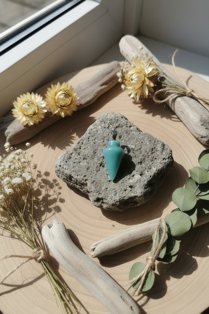 Pendentif "Pointe d'Aventurine"