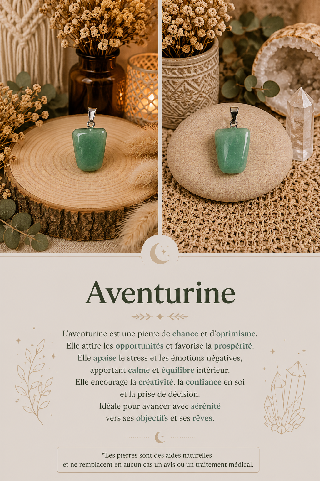 Pendentif "Aventurine"