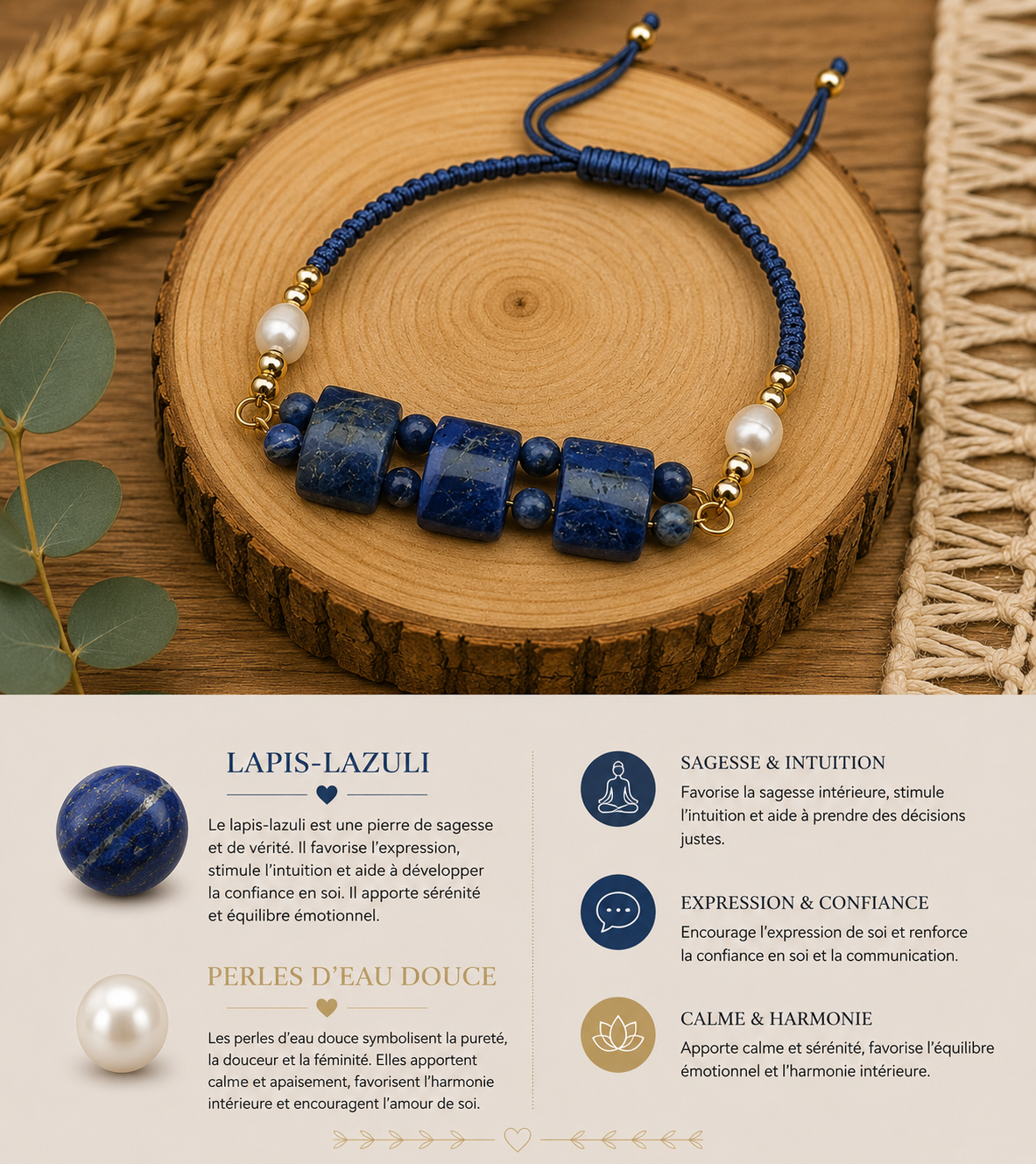 Bracelet "Lapis-lazuli"