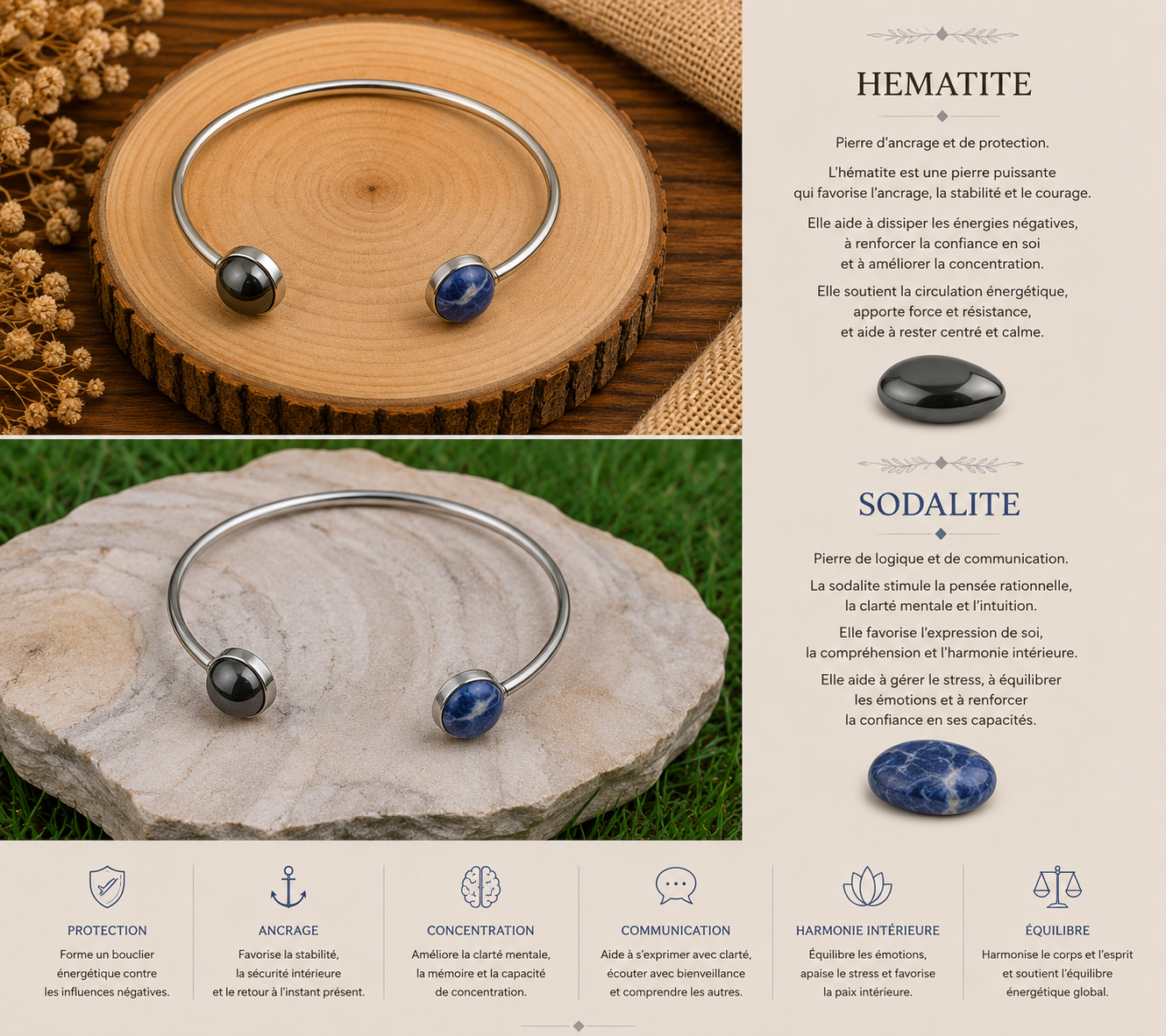 Bracelet "jonC duo harmonie