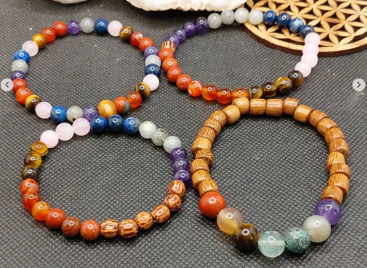 Bracelet "Perles des 7 chakras"